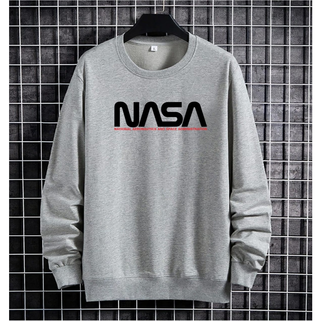 bisa COD / AFOLATO - BAJU SWEATER NASA / atasan lengan panjang/ sweater pria dewasa / terbaru / terlaris