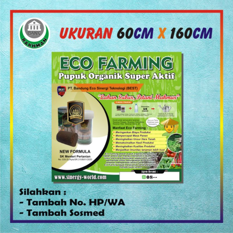 Jual SPANDUK BANNER ECO FARMING 100CMX100CM | Shopee Indonesia