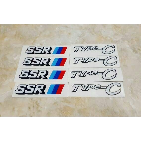 Stiker SSR Type C VElg Mobil Cutting Stiker Decal Velg Mobil Ssr C