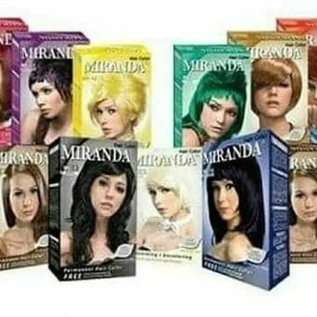 MIRANDA Hair Colour Cat Rambut | Pewarna Rambut | Bleaching | Golden Brown | Ash Blonde | Purple | B