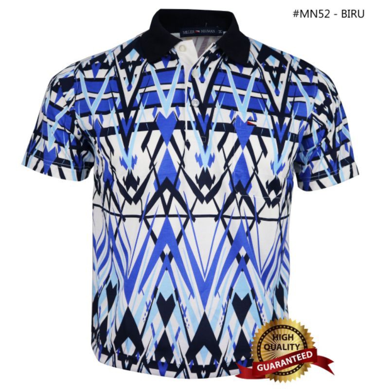 Kaos Kerah Pria Miller Neuman Katun Berkantong 52