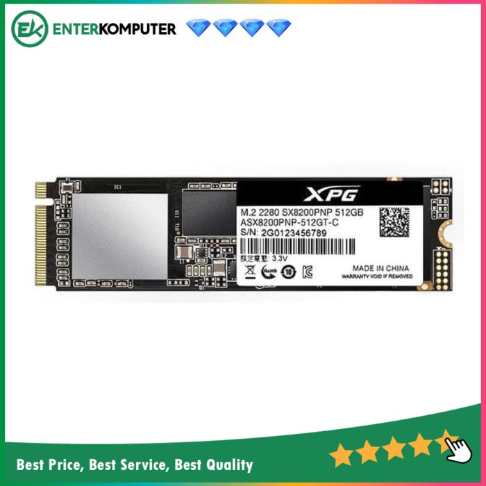 SSD ADATA XPG SX8200PRO 512GB NVME PCIe Gen3x4