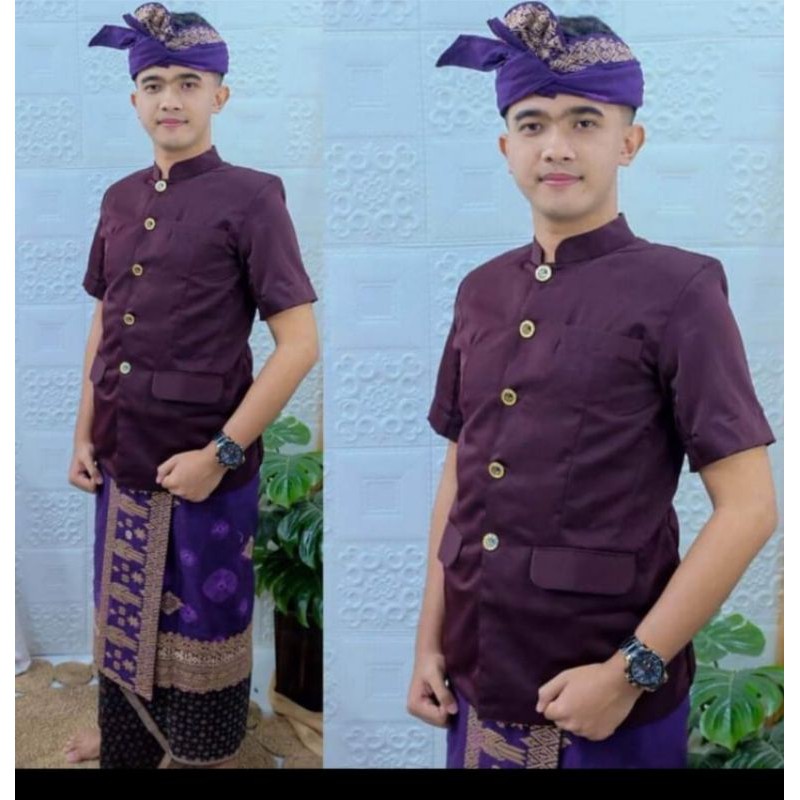Baju safari bali | Baju bali pria Atasan saja