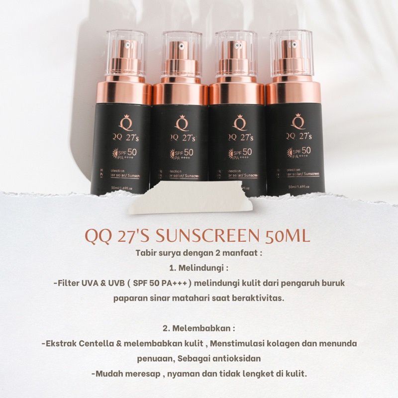 QQ27's sunscreen spf 50+++