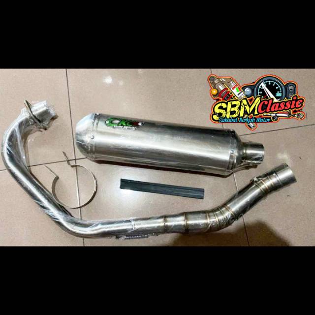 Knalpot racing dor cacing PDK CKC dor kapsul bulat oval trompet pnp GL MAX MEGAPRO TIGER CB GL100