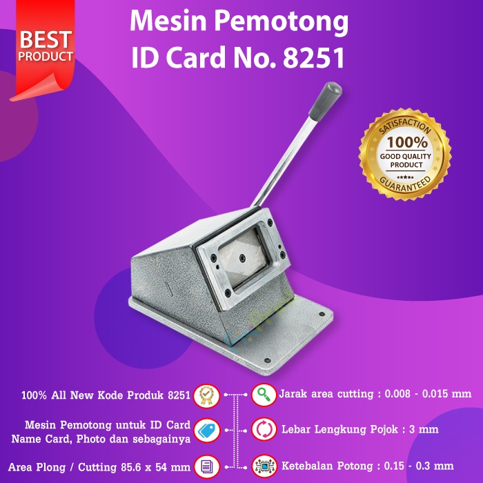 Alat Plong Mesin ID Card / Mesin PVC Card Original OCC-55 PVC (Abu)