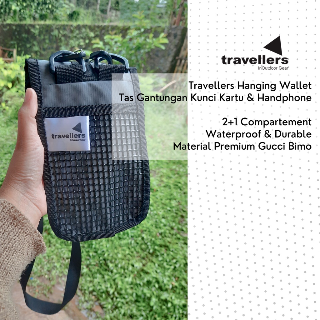 Travellers Tas Selempang Sling Bag Hanging Wallet Tas Gantungan Kunci Kartu Handphone