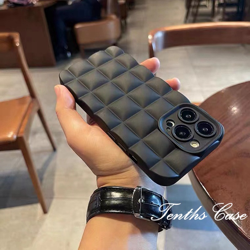 IPhone 13 12 11 Pro Max SE 2020 X Xr Xs Max 8 7 Plus Soft Case Pelindung Warna Hitam Gaya Retro Klasik Untuk