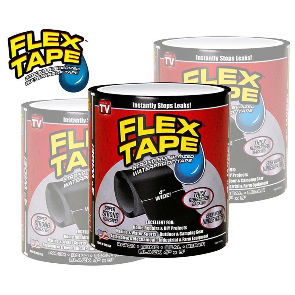 Lakban Flex Tape 4 Inch - Solasi Perekat Kuat Waterproof Serbaguna Lem Super Ajaib Rubberized