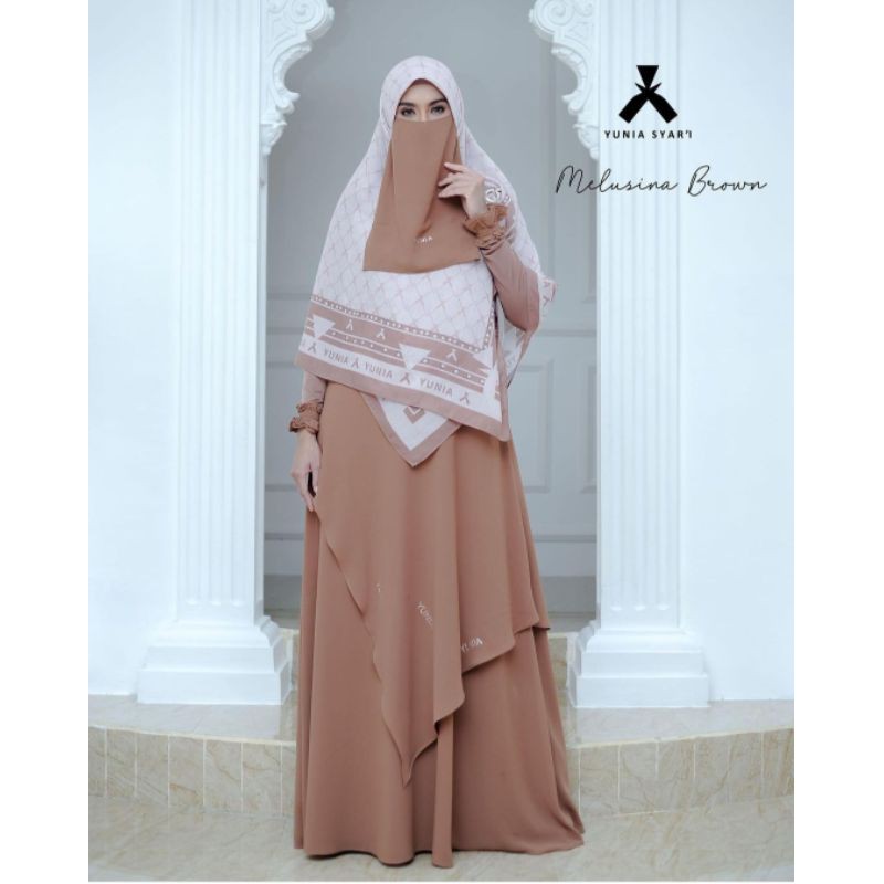 #SOLD#SOLD#preloved yunia syari dress swaro+scaft ada boxnya