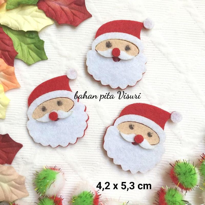 Aplikasi Natal Santa 4,2 x 5,3 cm