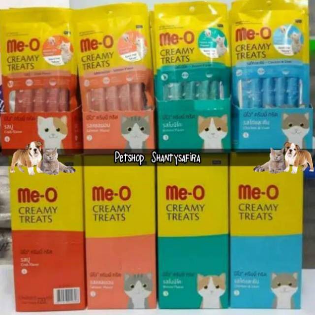 SNACK KUCING ME-O MEO CREAMY TREATS ( KEMASAN DUS 24 SACHET ) MAKANAN KUCING