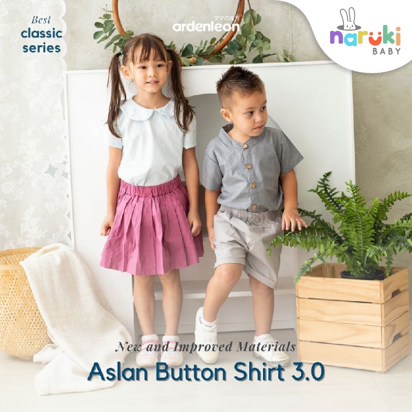 Ardenleon Boy Aslan Button Shirt 3.0 Arden Leon Baju Atasan Anak Laki-Laki