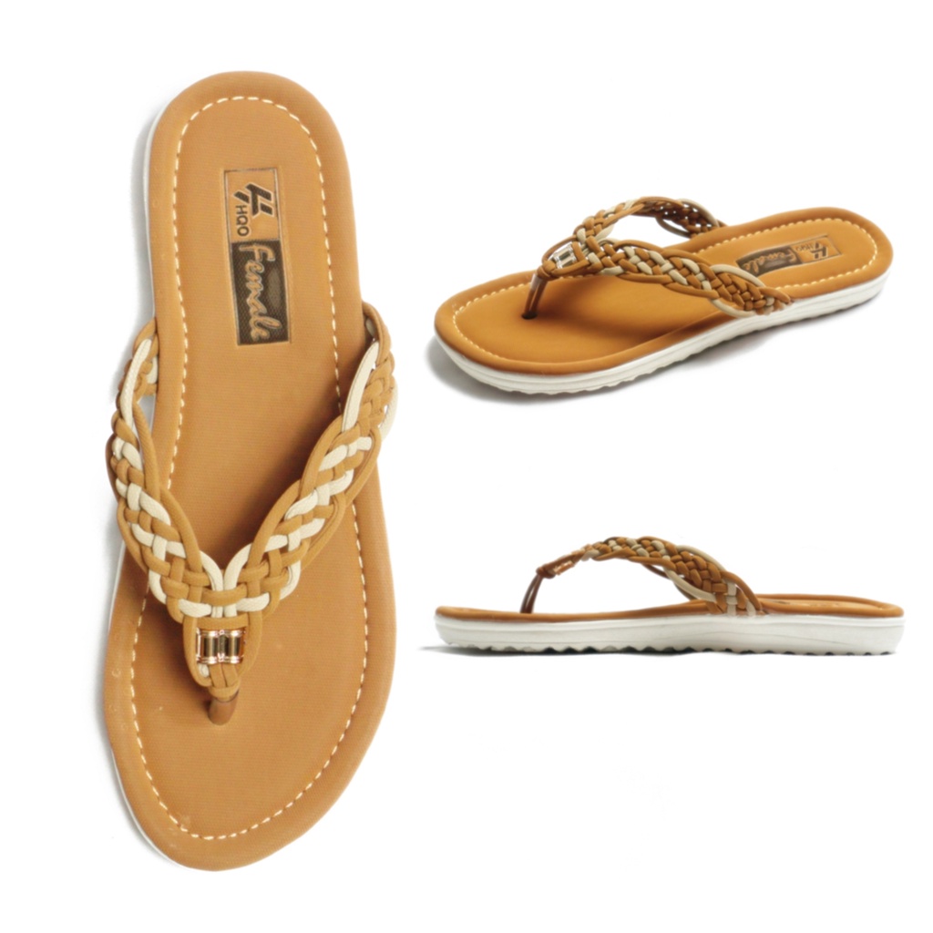 HQo Sandal Wanita Terbaru / Sandal Tali Wanita / Sandal Wanita Murah / Sandal Wanita Casual / AMBER Jpt