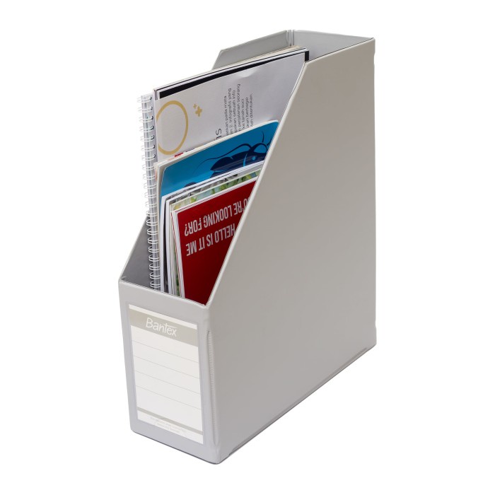 

File-Box- Bantex Magazine File (Box File) A4 10Cm Grey #4012 05 -Box-File.