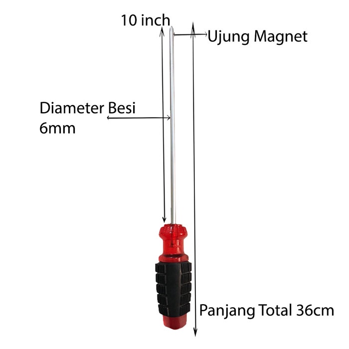 OBENG PLUS UJUNG MAGNET Merk SIYOTA - POPEYE - SHISUKA - YAMATO Varian Ukuran 4