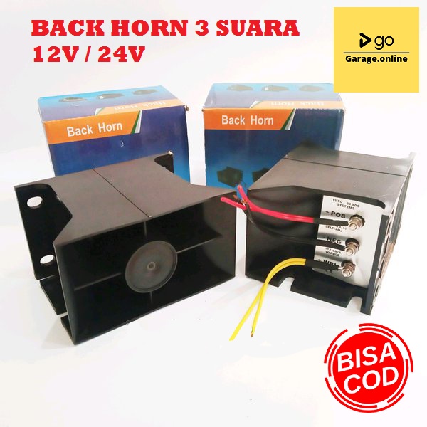 Klakson Atret / Back Horn / Alarm Mundur Truck 3 Suara 12V 24V Termurah WATERPROOF anti air atret sein mundur