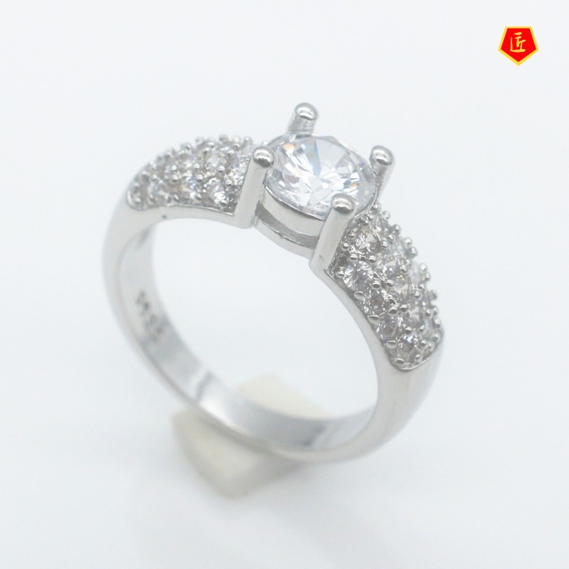 [Ready Stock]High-End Platinum  Ring Trendy Fashion