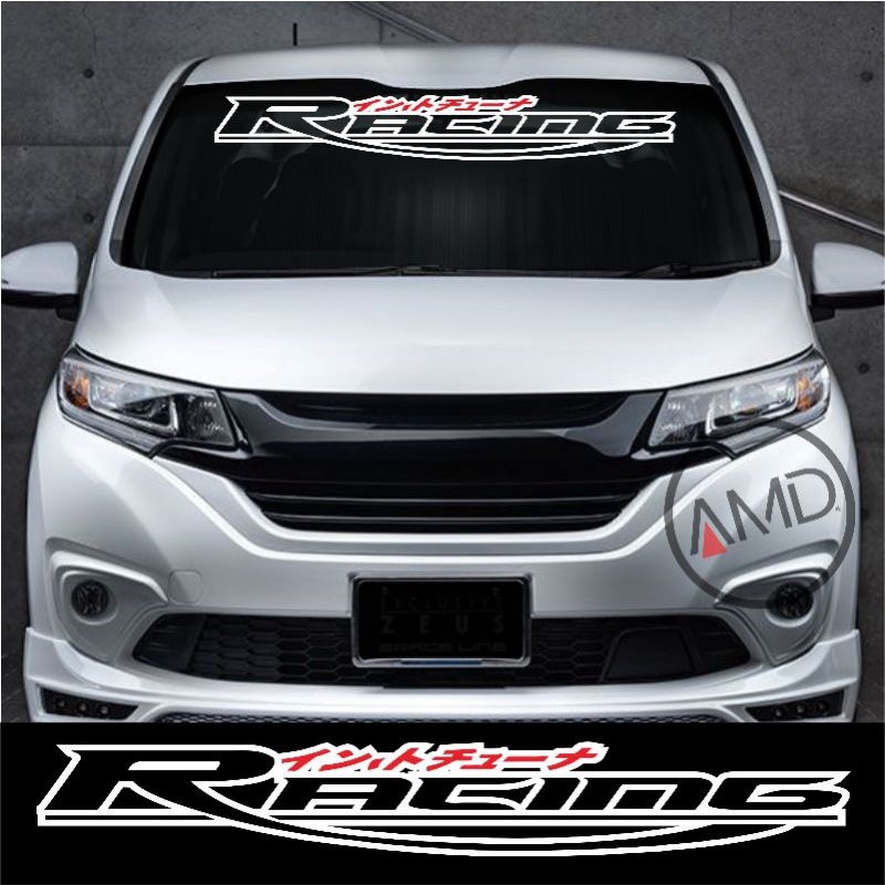 Stiker kaca depan sticker mobil stiker belakang mobil RACING KENJI JEPANG JDM