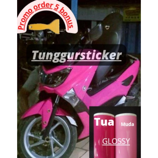SKOTLET MOTOR warna pink muda Glossy SKOTLET warna pink muda doff pink tua Glossy