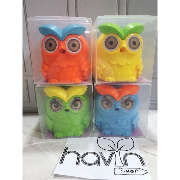 Serutan meja putar SUPERHERO/rautan putar CARS/serutan meja JET PESAWAT-OWL