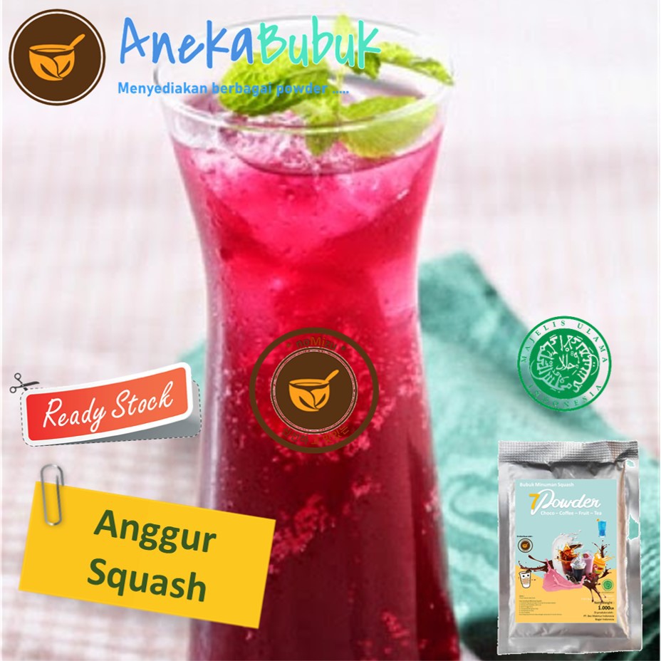 

SQUASH ANGGUR 1kg - Serbuk Minuman Squash Rasa Buah Anggur 1kg Tanpa Creamer