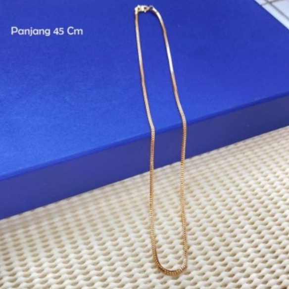 Kalung Emas Milano 18K Perhiasan Lapis Emas - KLE-019 Kalung Titanium Kalung Emas