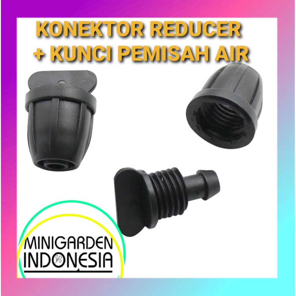 KONEKTOR SELANG LURUS PLUS KUNCI pemisah air 11MM ke 7MM fitting connector joiner PE 4 / 7MM 8 /11MM