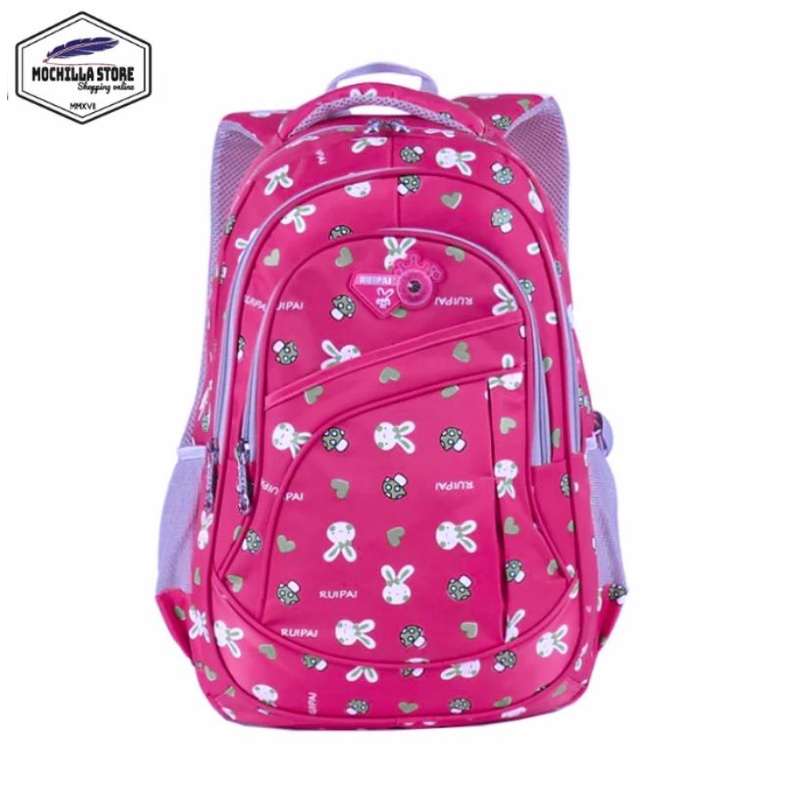 Mochillastore - Tas Sekolah Ransel Backpack Anak Perempuan Dan Laki-laki Tas Ransel Sekolah Ukuran Besar Motif Rabbit Love Termurah Tas COD