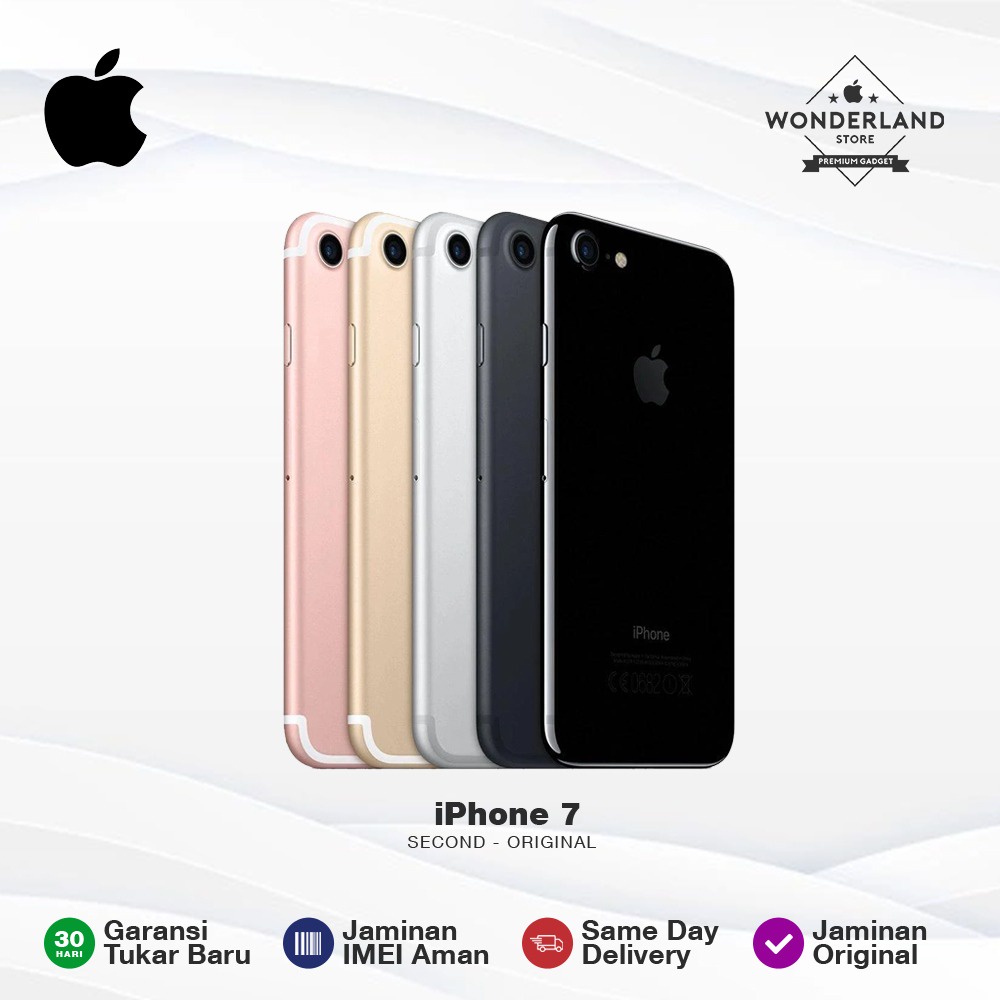 Jual Second Iphone 7 128gb Jet Black Silver Gold Rosegold Mulus Original Indonesia Shopee Indonesia