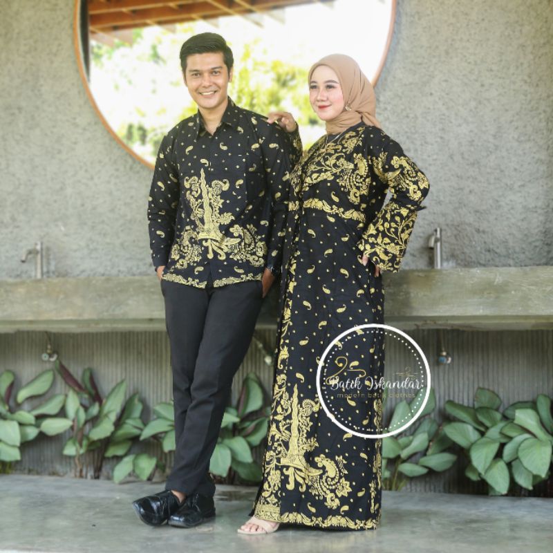 Couple gamis batik couple batik terkini couple terlaris