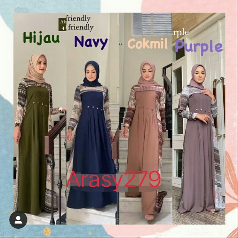 SILVIA DRESS BY JAVINA OFFICIAL SIZE M ARMY