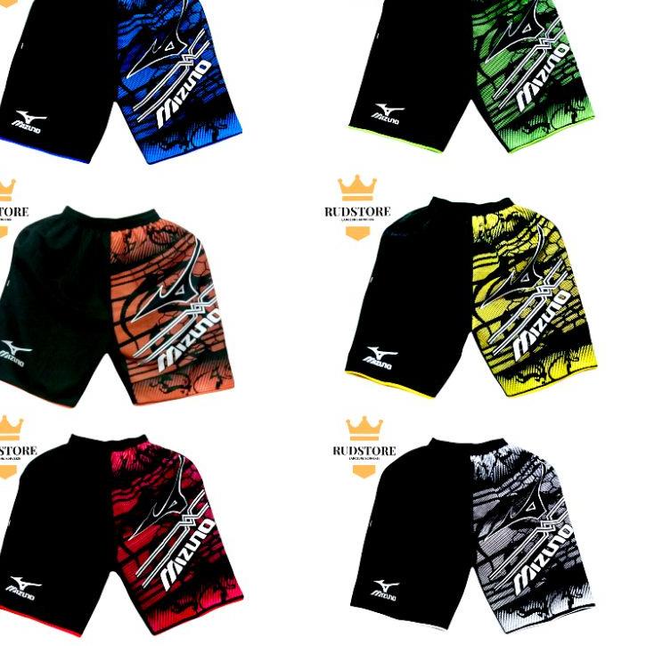Produk Keren H6LBH Celana Pendek Kolor Olahraga Boxer Mizuno Pria Wanita Volly Training Bola Futsal 