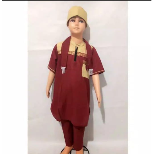 BAJU KOKO Anak Laki Laki Lengan Pendek model turki campur//stelan koko pakistan anak umur 1-12th