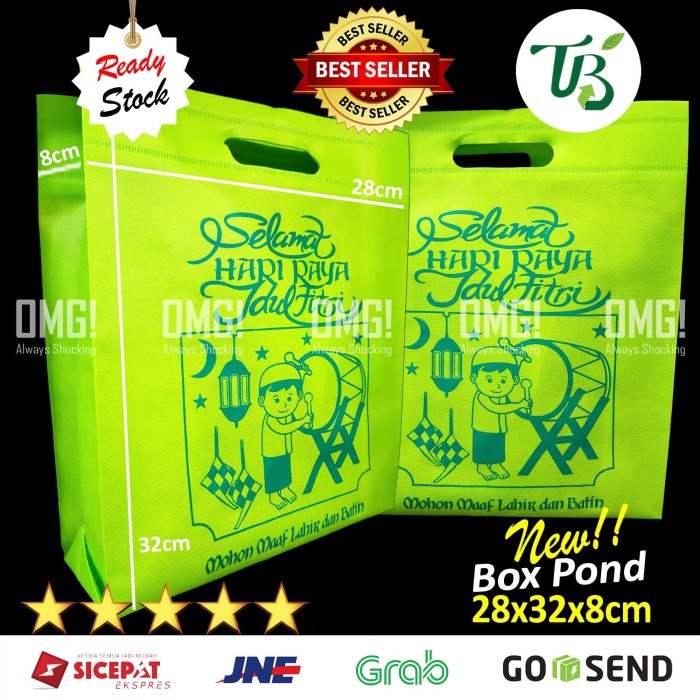 

✨ BISA COD ✨ Goodie Bag Idul Fitri Tas Lebaran Spunbond TBI BOX POND non paper bag