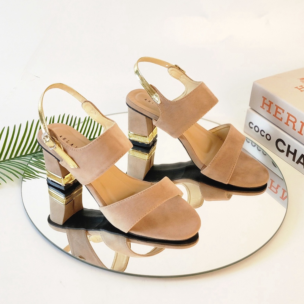 Arlaine - New Monaco Sandal Heels Wanita / Heels 7cm / Heels Kondangan / High Heels Wanita