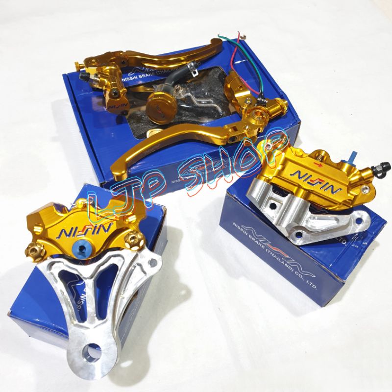 paketan ninja R ninja RR MASTER REM PLUS KALIPER NSSN DEPAN BELAKANG PLUS BREKET