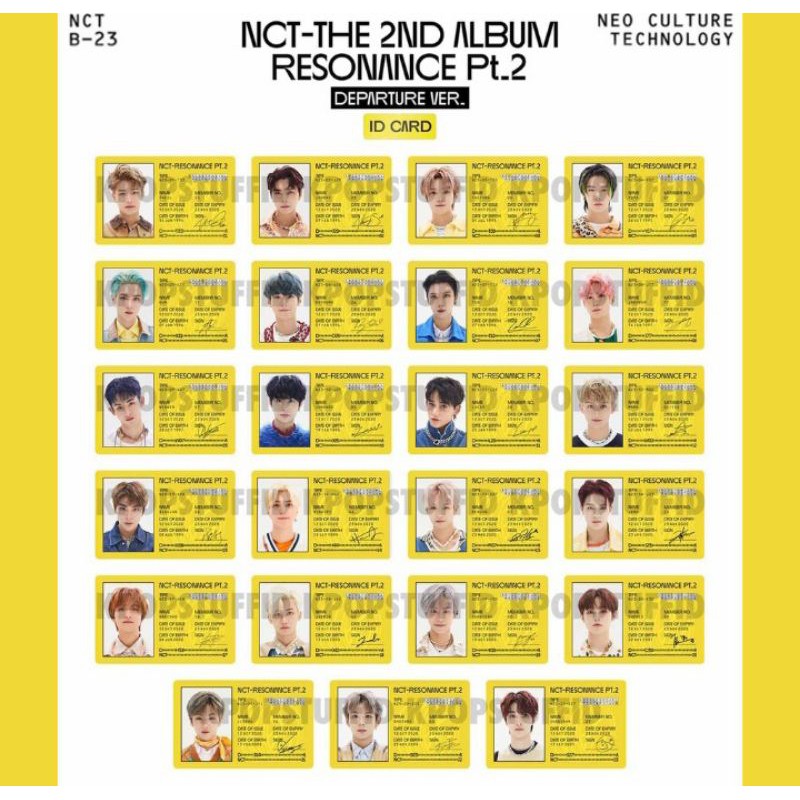 

NCT 2020 Id Card Part 2 Departure Unofficial version