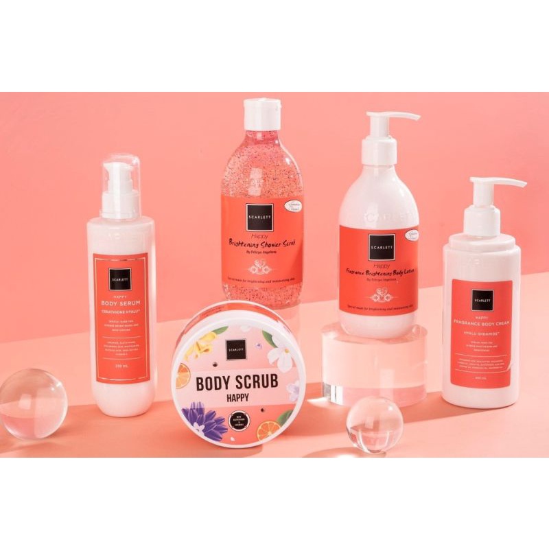 NEW Scarlett Happy Series Whitening Body Care Paket 5in1