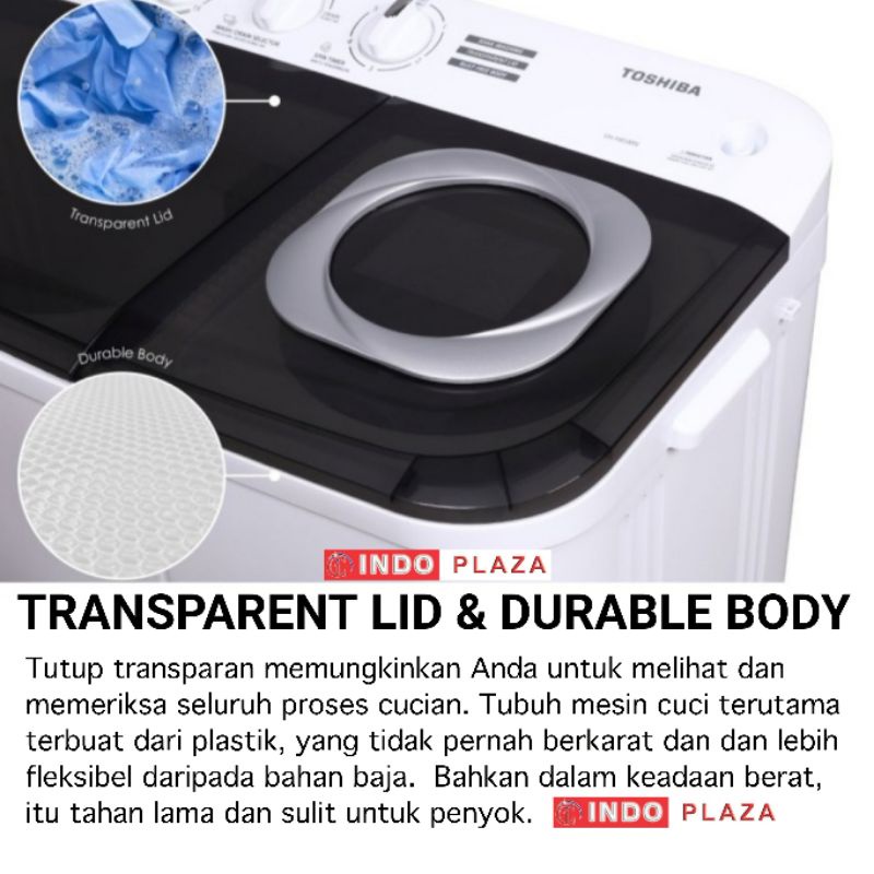 Mesin cuci 2 tabung 14 kg / 14kg TOSHIBA VH-J140MN