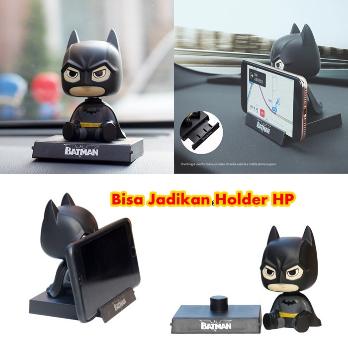 Pajangan Figure Miniatur Mobil BATMAN Per Goyang Kepala Shacking Head Toy