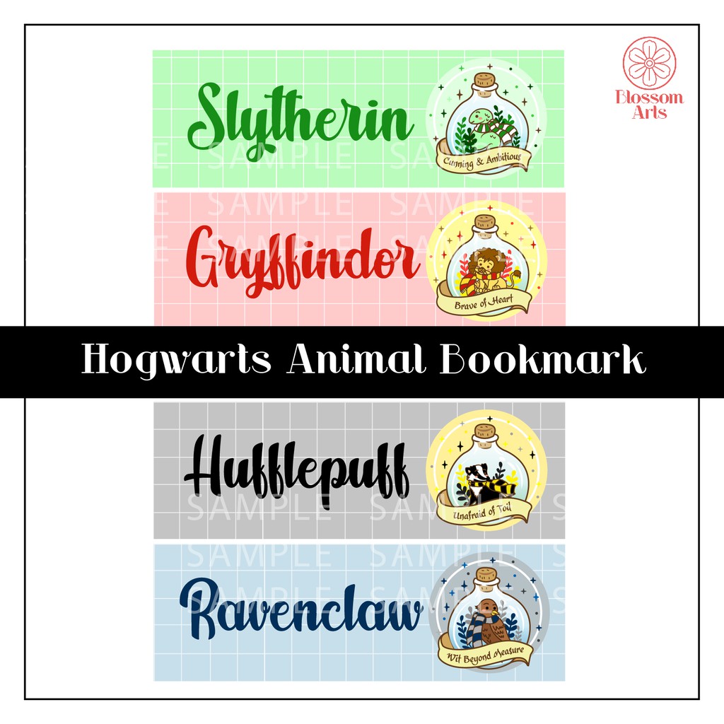 

Animal Bottle Hogwarts Bookmark - Slyherin Gryffindor Hufflepuff Ravenclaw