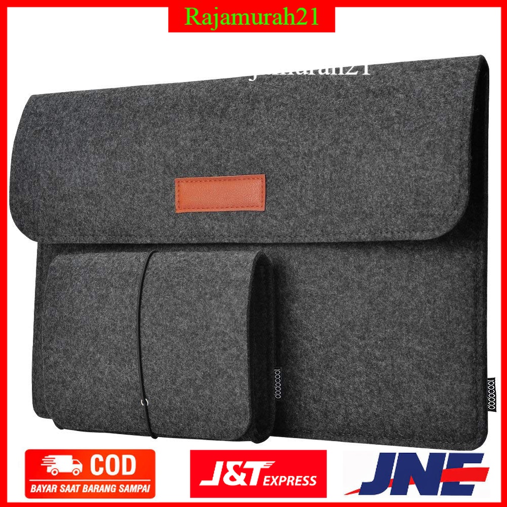 Tas Laptop/Case Laptop Macbook 13 Inch with Pouch - Dark Gray