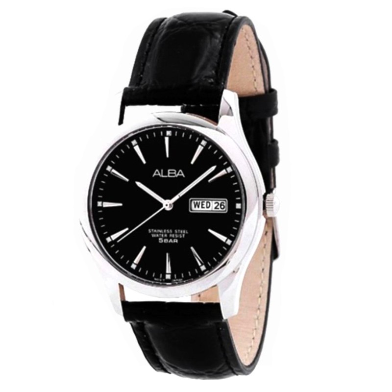 ALBA AXND65X1 Jam Tangan Pria - Silver Black