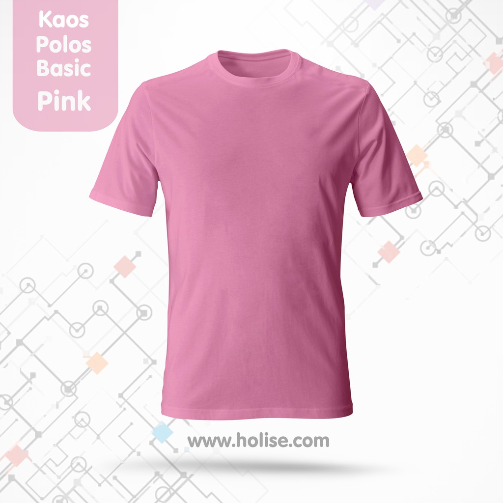 Kaos Polos Pink Muda Turkis Tua Biru O Neck Shopee Indonesia