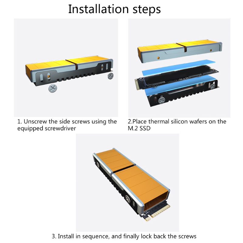Bt Untuk M.2 2280 SSD Solid State Hardisk Heatsink Pendingin Thermal Pad Desktop PC
