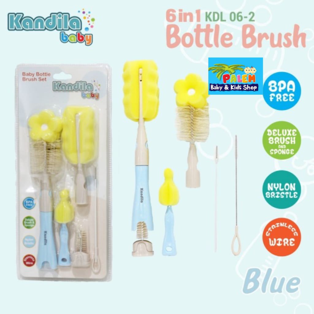 Kandila Bottle Brush 6in1 kdl06-2 sikat botol