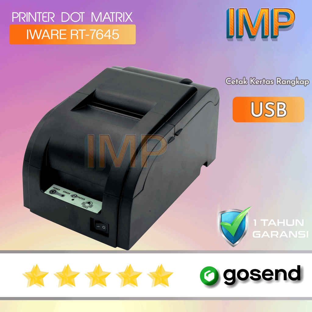 Jual Printer Kasir Dot Matrix Iware Rt7645 Rt 7645 Usb Serial Rs232 Shopee Indonesia 3974