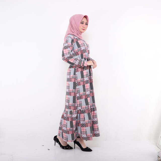 SYARA Maxy - Gamis Babyterry Import LD 105 / Busui Serut Pinggang / 096-5011