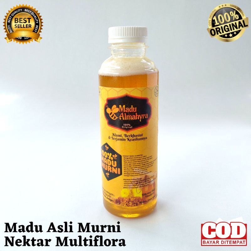 

Madu Murni Multiflora 250 ml / 350 Gram . 100% Asli Murni Pure Raw Honey Almahyra . Tanpa Proses Tanpa Campuran . Kudus Jawa Tengah Timur Barat .